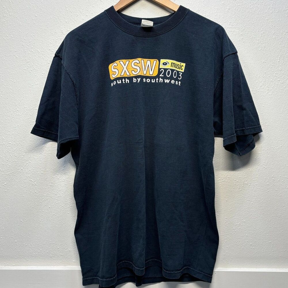 Vtg 2003 SXSW South by Southwest Official Festival Black T-Shirt Men's Sz XL